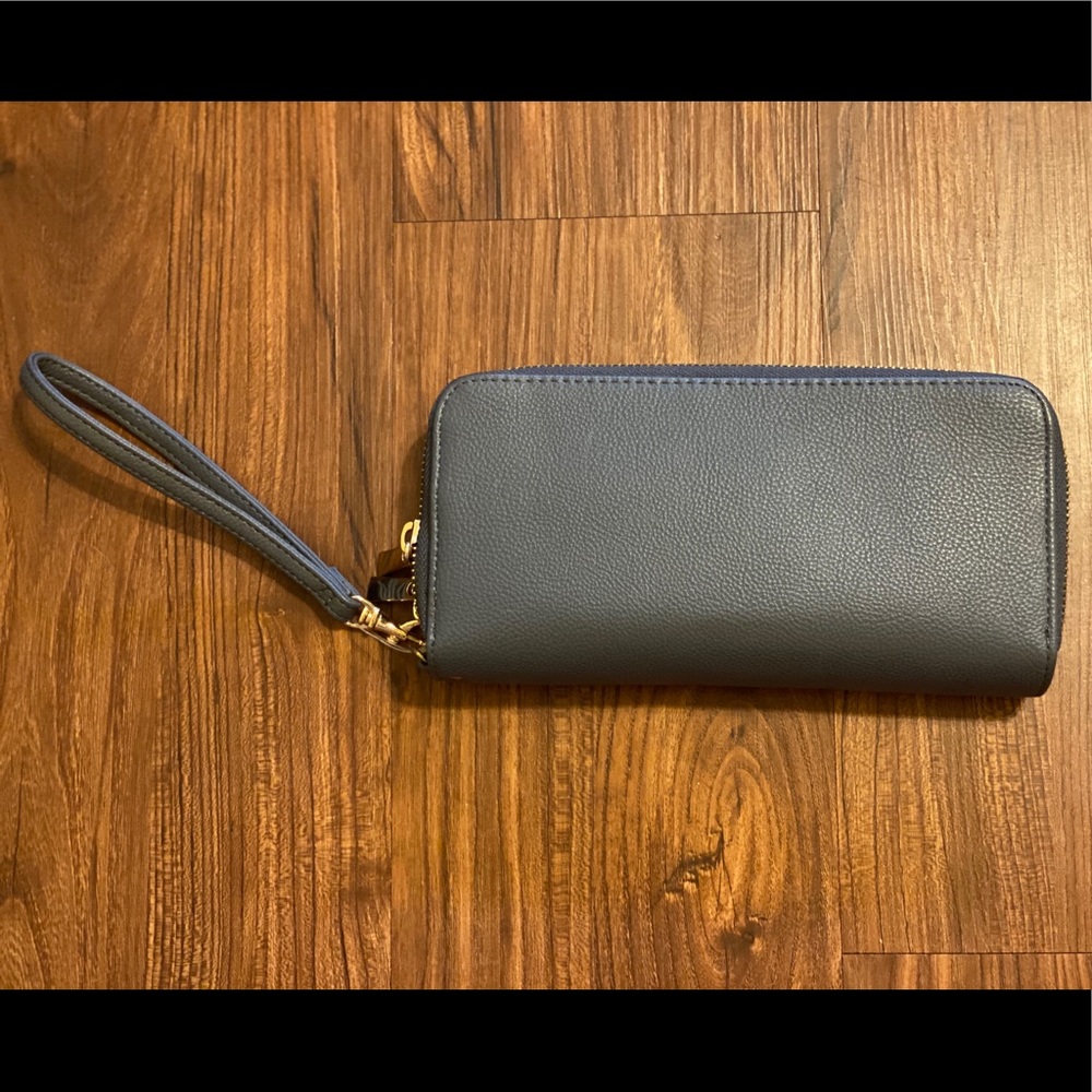 Blue wallet. New